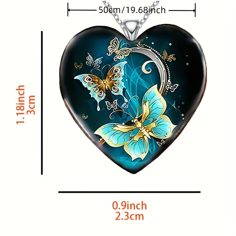 Heart-Shaped Cartoon Animal Pendant Necklace, Valentine's Gift